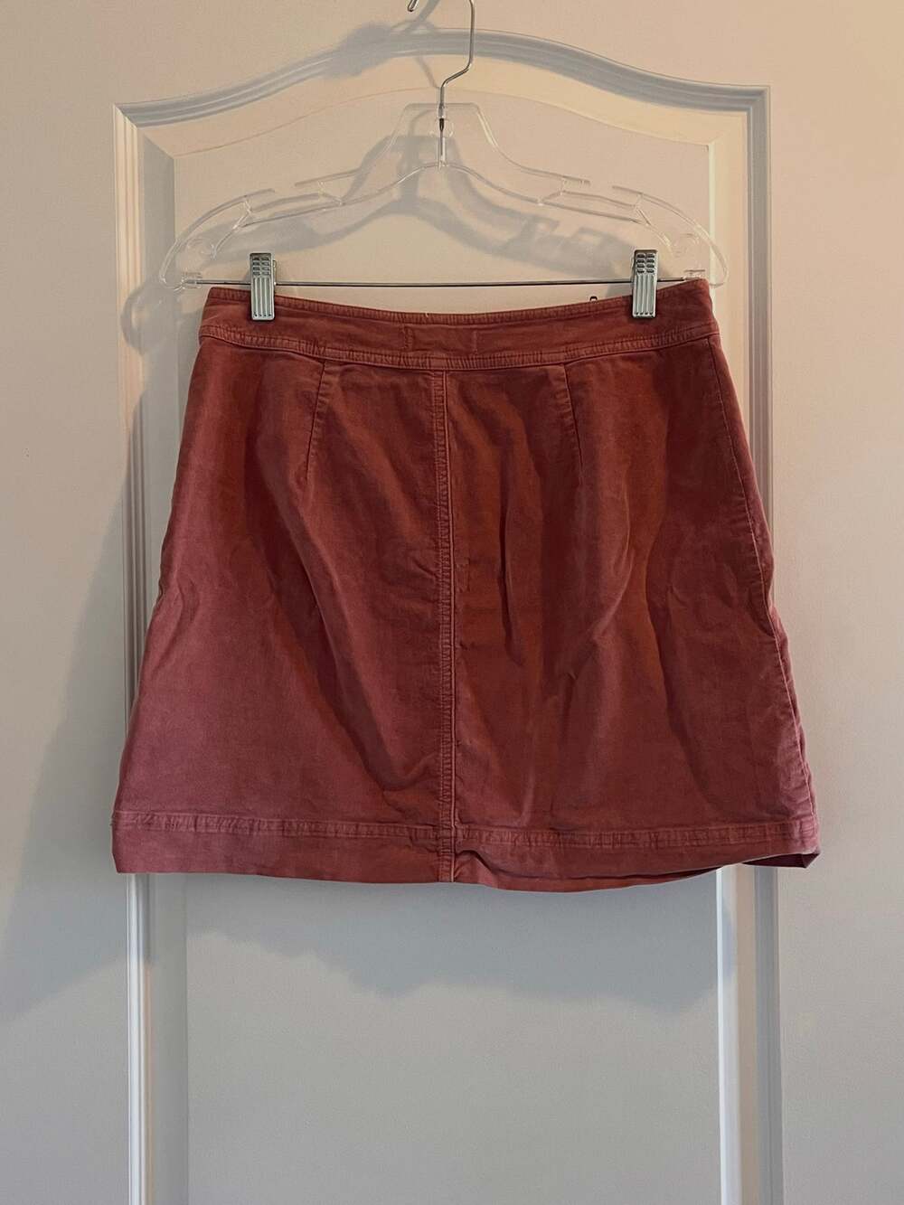 Madewell Velvet Zippered Miniskirt